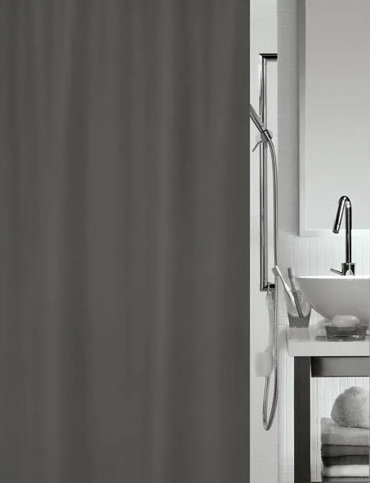 Υφασμάτινη Κουρτίνα Μπάνιου 180Χ200cm Taupe Polyester Spirella